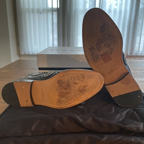 Sold - Givenchy Elegant Black Leather Studded Buckle Boots MSRP $1395 Size 6.5 - Picture 9 of 12